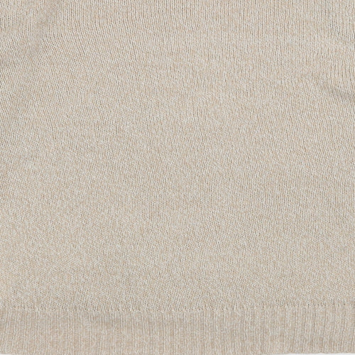 H&M Womens Beige Round Neck  Acrylic Pullover Jumper Size L