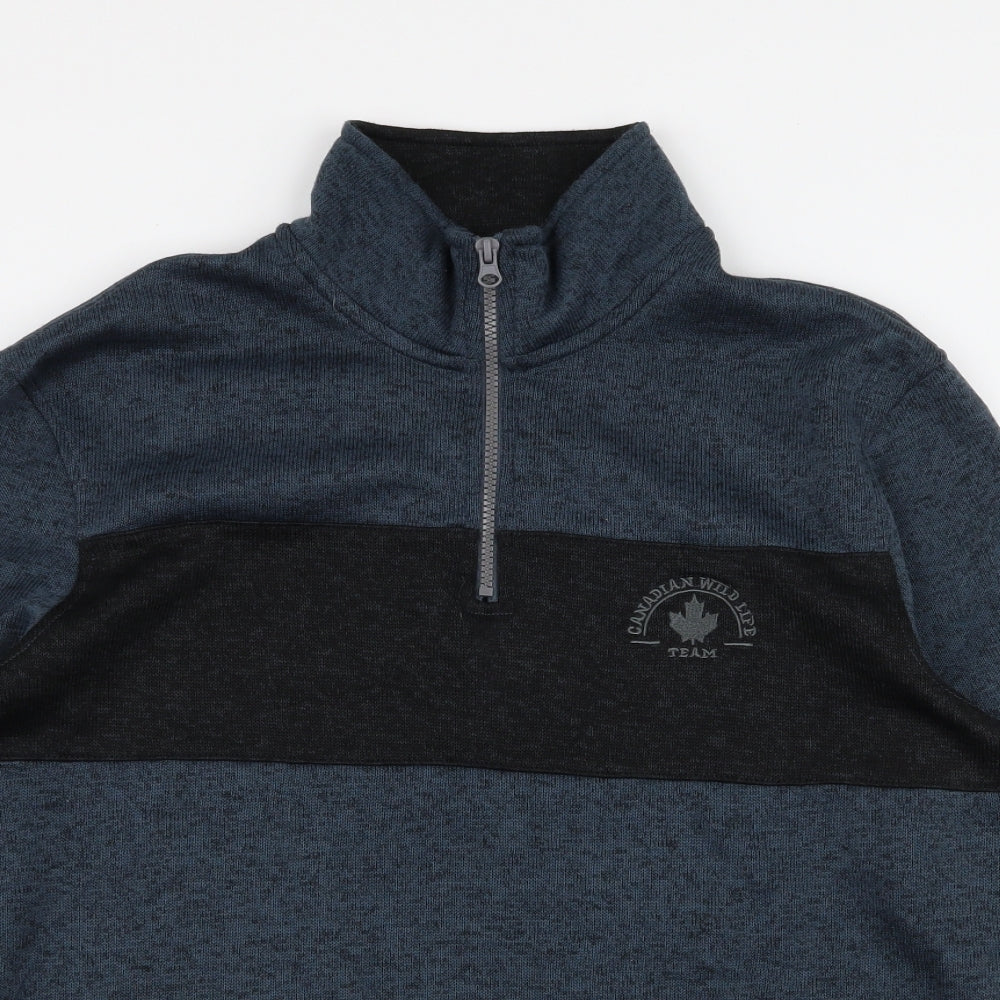 Atlas for men Mens Blue  Polyester Pullover Sweatshirt Size L