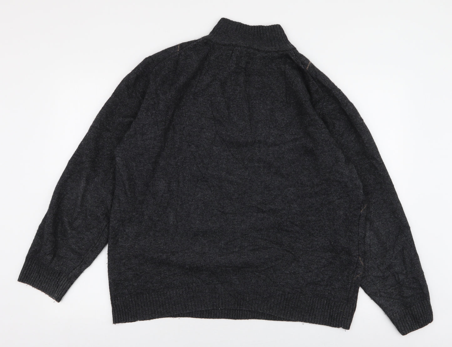 Wolsey Mens Grey High Neck  Viscose Pullover Jumper Size L