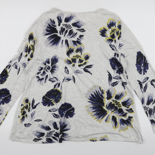 Marks and Spencer Womens Multicoloured Round Neck Floral Viscose Pullover Jumper Size 12