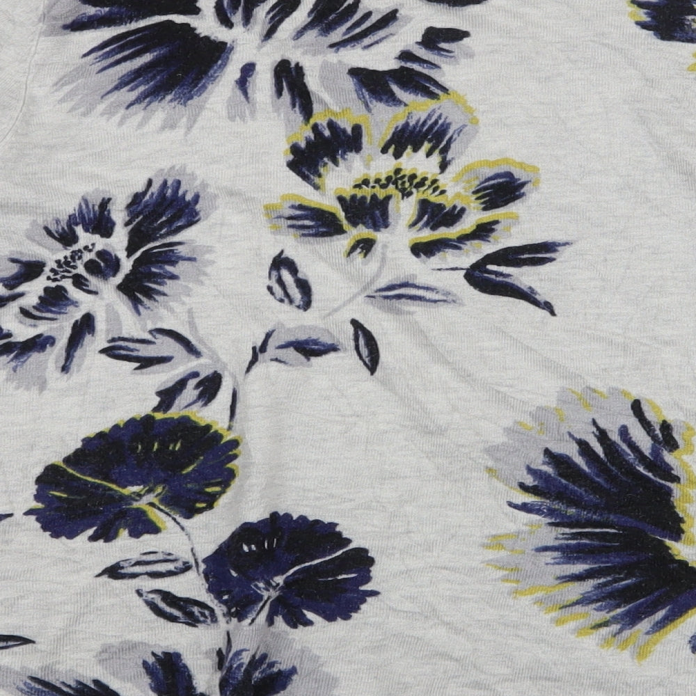 Marks and Spencer Womens Multicoloured Round Neck Floral Viscose Pullover Jumper Size 12