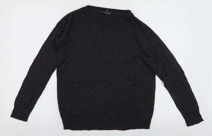 Atmosphere Womens Grey Round Neck Viscose Pullover Jumper Size 8