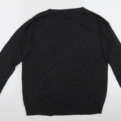 Atmosphere Womens Grey Round Neck  Viscose Pullover Jumper Size 8