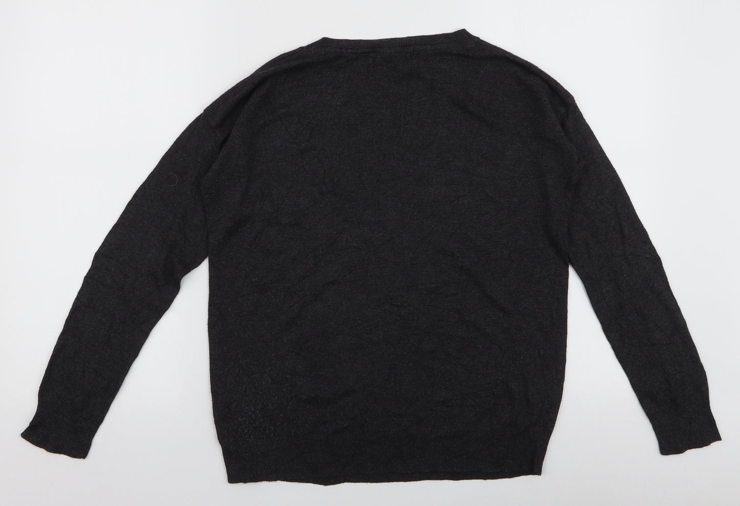 Atmosphere Womens Grey Round Neck  Viscose Pullover Jumper Size 8