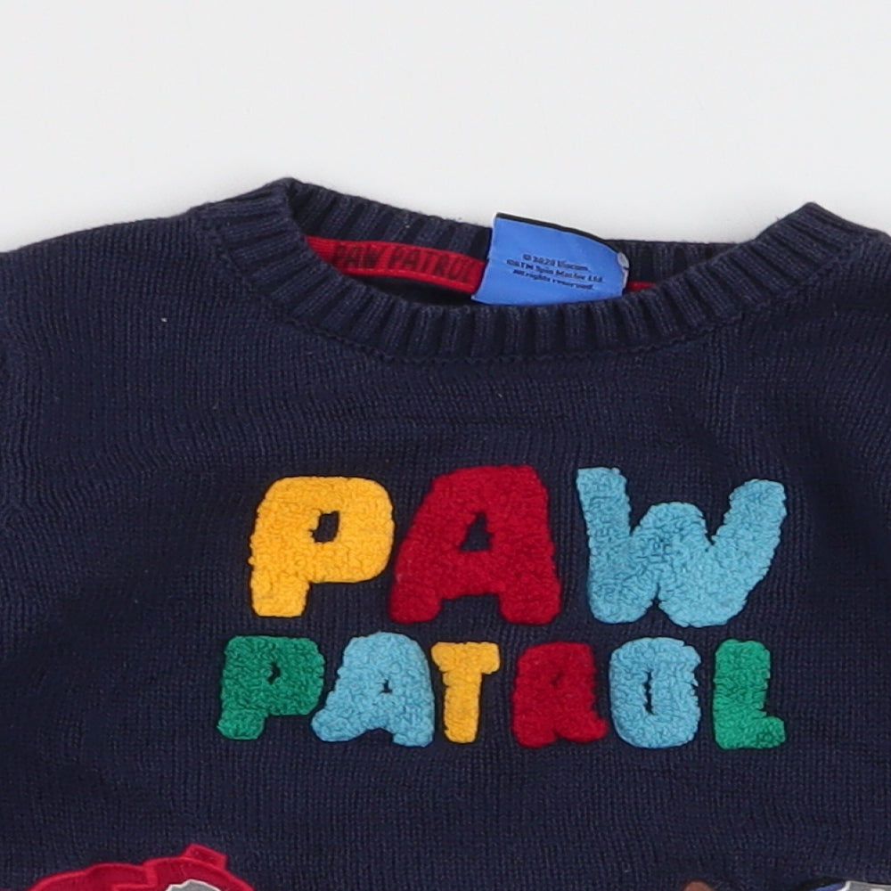 George Boys Blue  100% Cotton Pullover Jumper Size 18-24 Months  Pullover - Paw Patrol