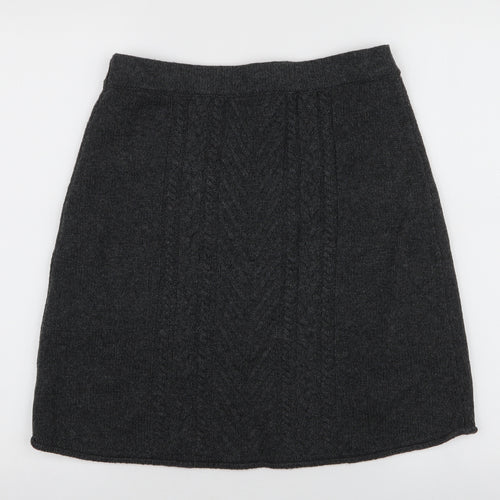 Hatley Womens Grey  Acrylic A-Line Skirt Size S