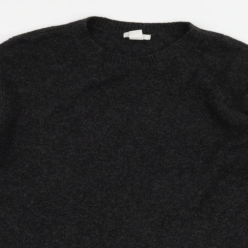 H&M Womens Grey Round Neck  Polyester Pullover Jumper Size S