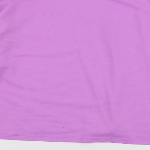 Select Womens Purple Striped Polyester Pullover Sweatshirt Size 10  Pullover - Beach