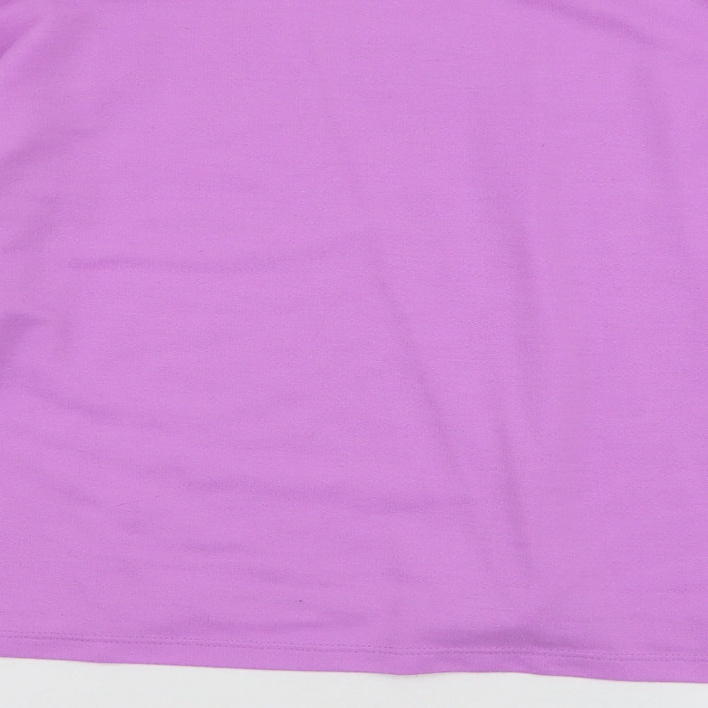 Select Womens Purple Striped Polyester Pullover Sweatshirt Size 10  Pullover - Beach