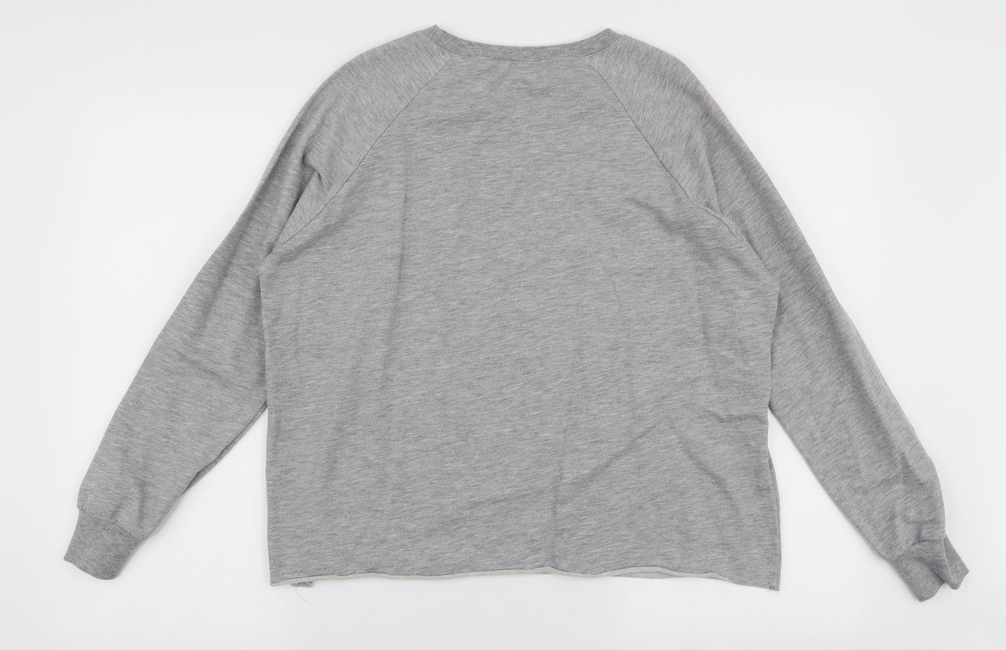Select Womens Grey  Cotton Pullover Sweatshirt Size 12  Pullover