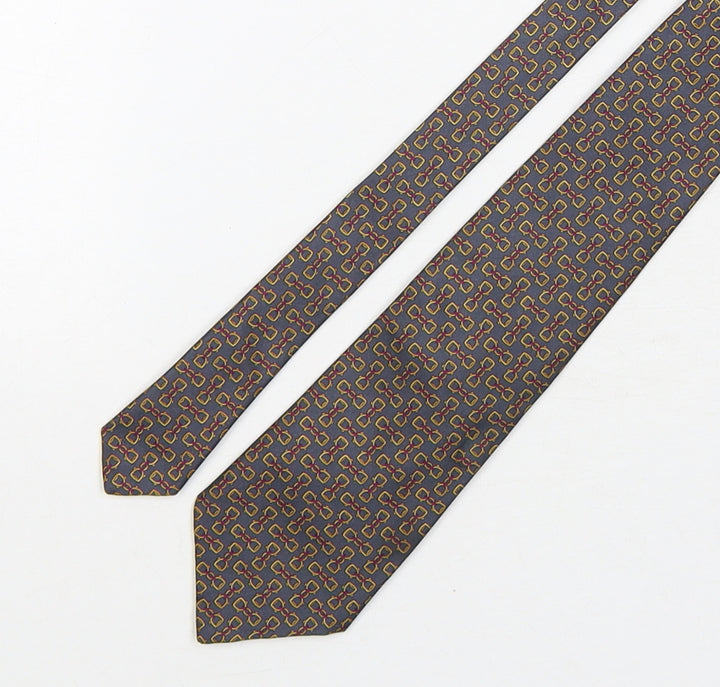 Debenhams  Mens Multicoloured Geometric Silk Pointed Tie One Size