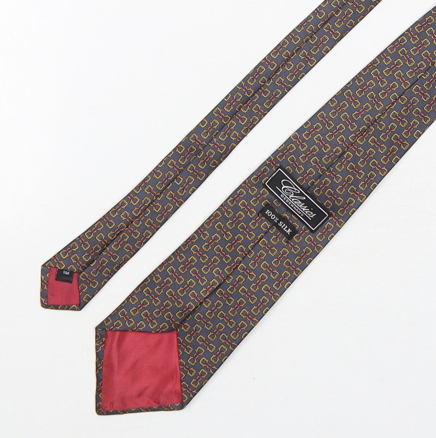 Debenhams  Mens Multicoloured Geometric Silk Pointed Tie One Size