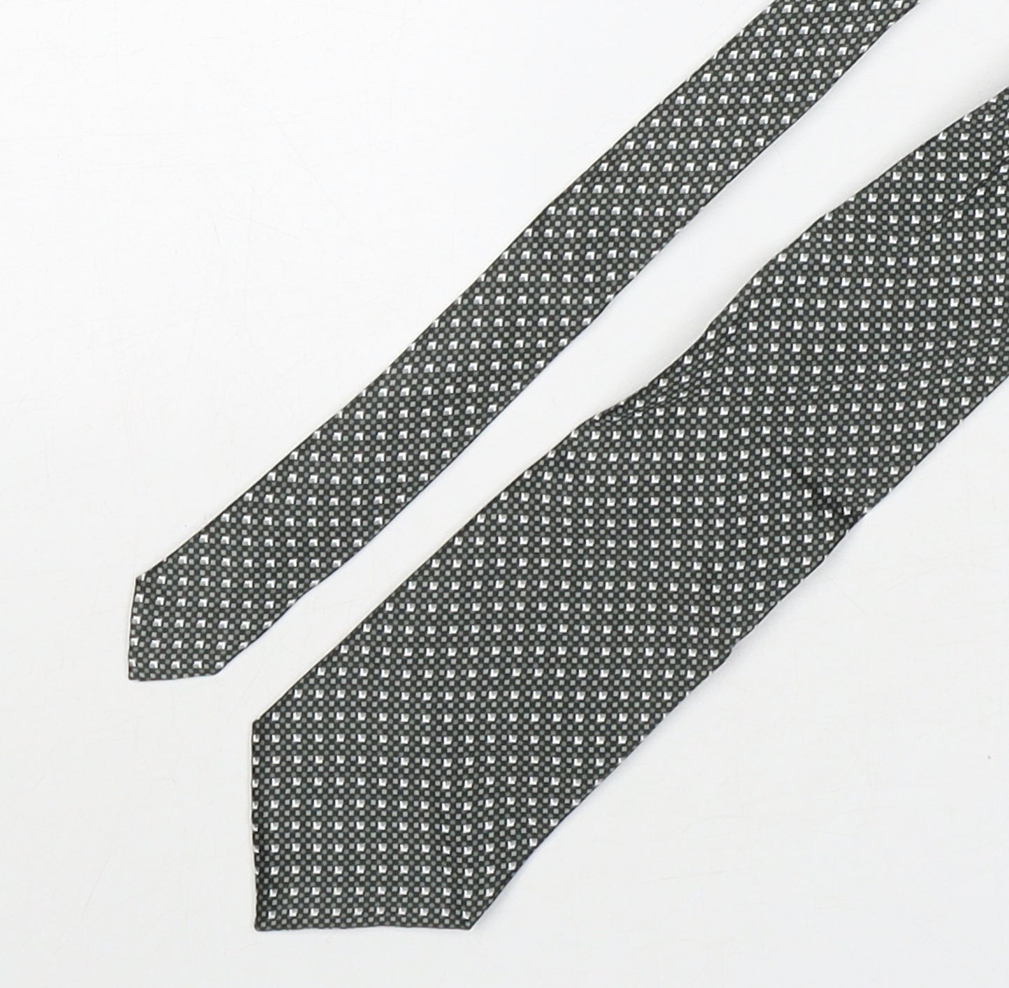 Marks and Spencer Mens Green Plaids & Checks Silk Pointed Tie One Size