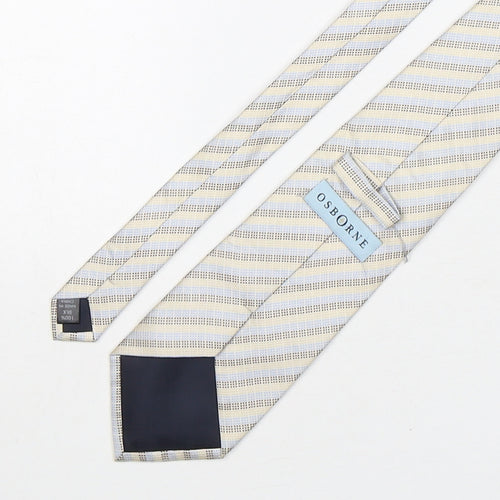 Osborne Mens Multicoloured Striped Silk Pointed Tie One Size