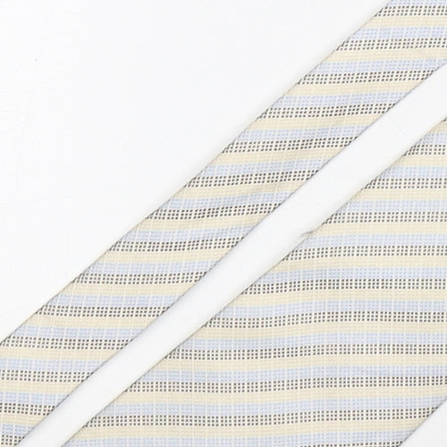 Osborne Mens Multicoloured Striped Silk Pointed Tie One Size
