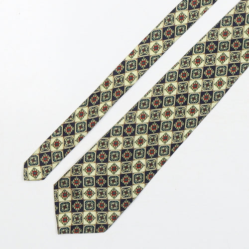 Rene Chagal Mens Multicoloured Plaids & Checks Silk Pointed Tie One Size