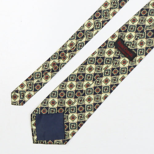 Rene Chagal Mens Multicoloured Plaids & Checks Silk Pointed Tie One Size