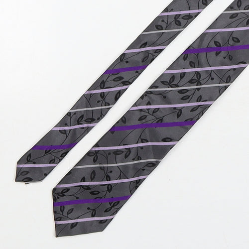 NEXT Mens Multicoloured Striped Silk Pointed Tie One Size