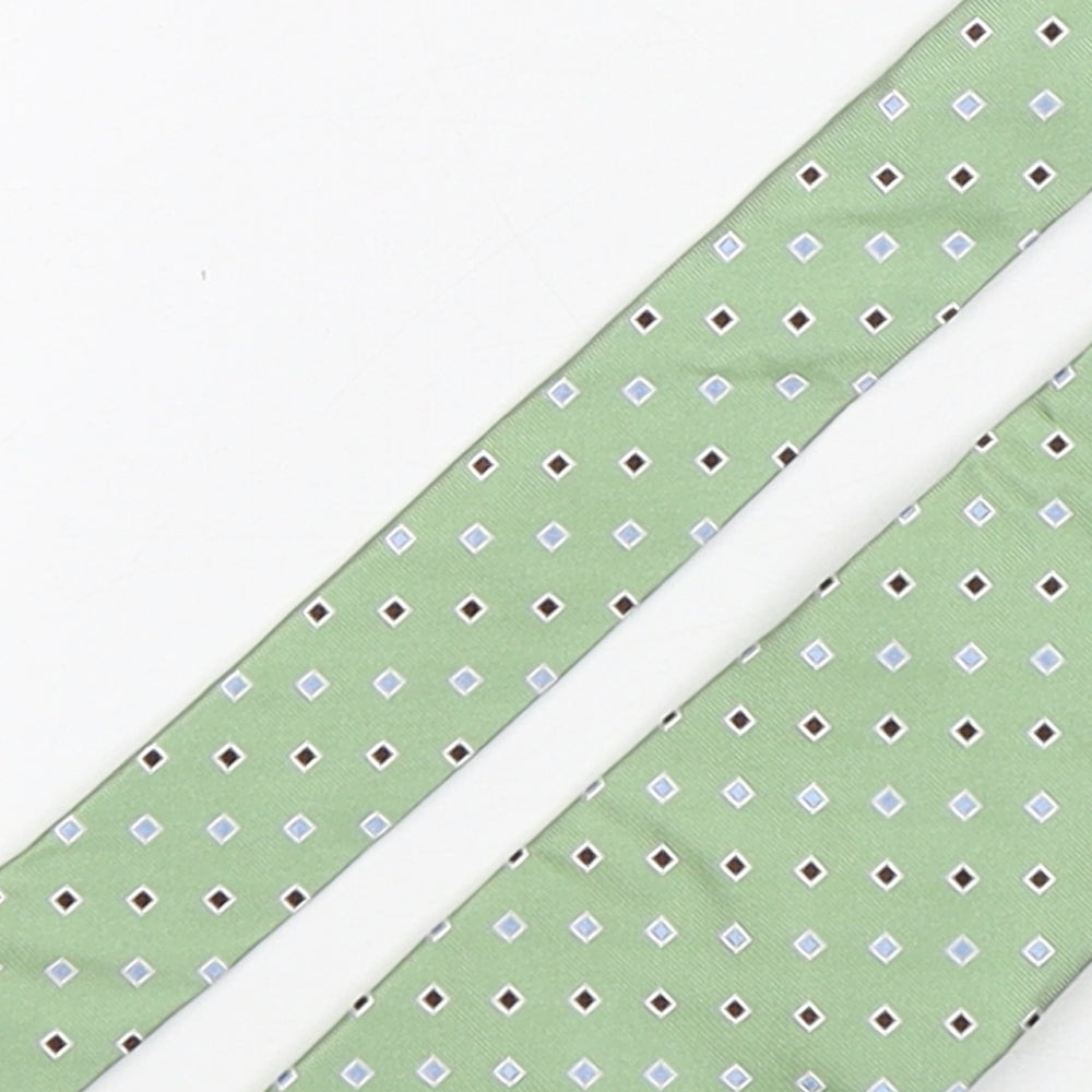 Michaelis Mens Multicoloured Geometric Silk Pointed Tie One Size