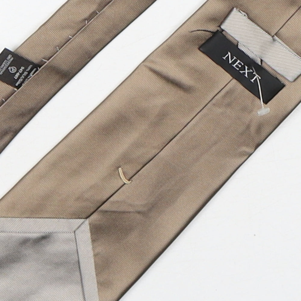 NEXT Mens Brown  Silk Pointed Tie One Size
