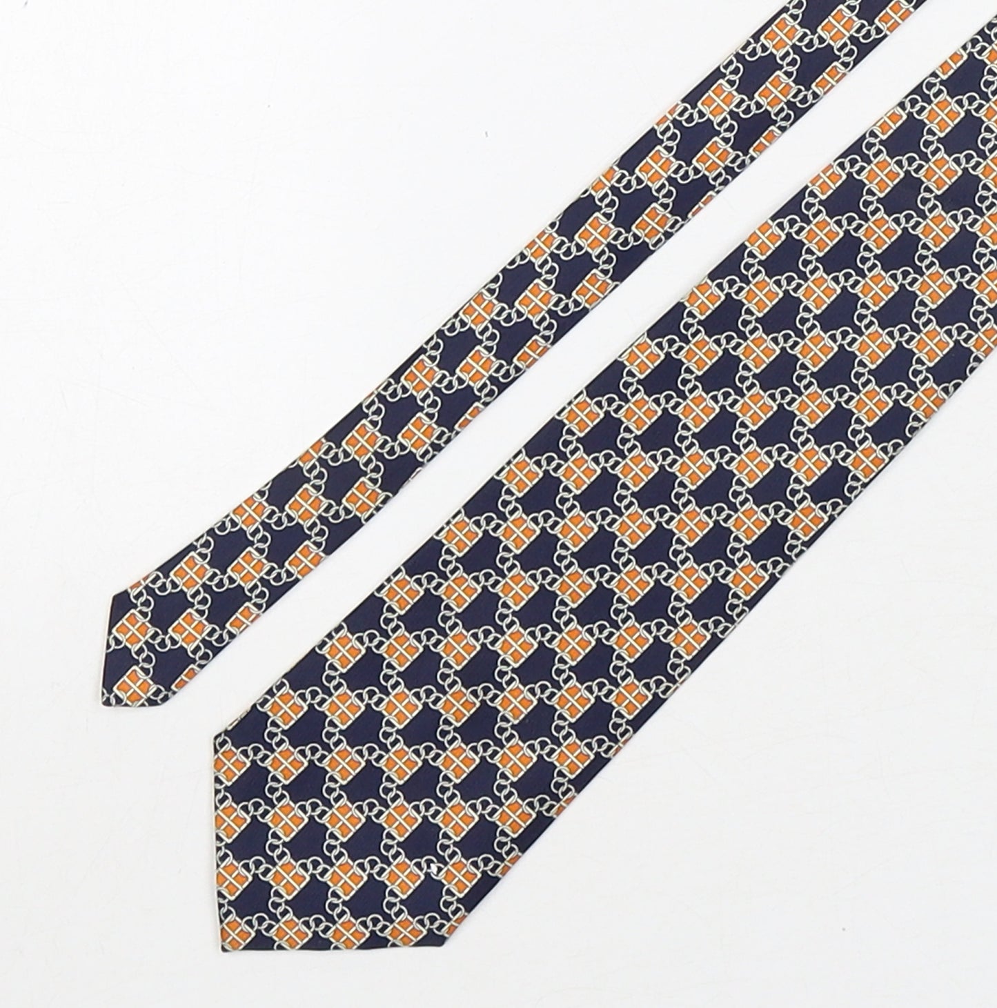Rene Chagal Mens Multicoloured Geometric Silk Pointed Tie One Size