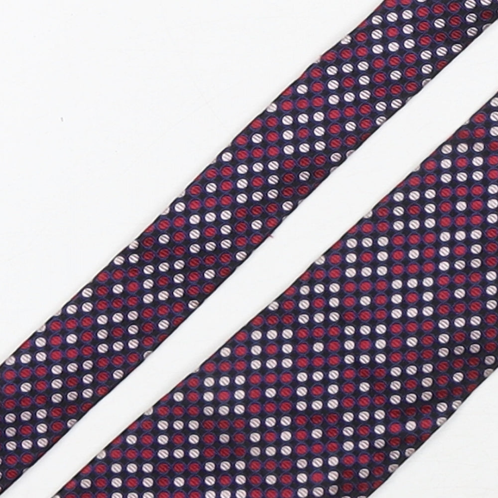 sartorial Mens Multicoloured Polka Dot Silk Pointed Tie One Size