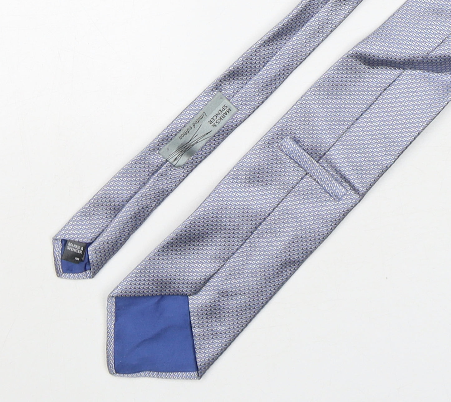 Marks and Spencer Mens Multicoloured Geometric Silk Pointed Tie One Size