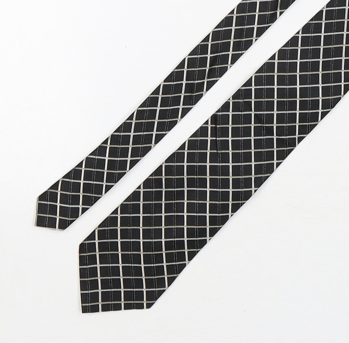 Dehavilland Mens Multicoloured Plaids & Checks Silk Pointed Tie One Size