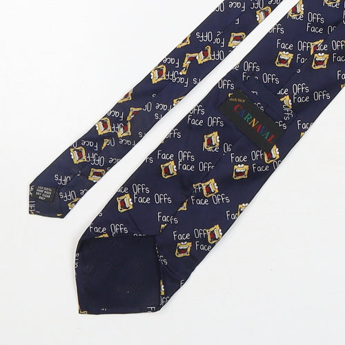 Carnaval Mens Multicoloured Geometric Silk Pointed Tie One Size - Face Offs