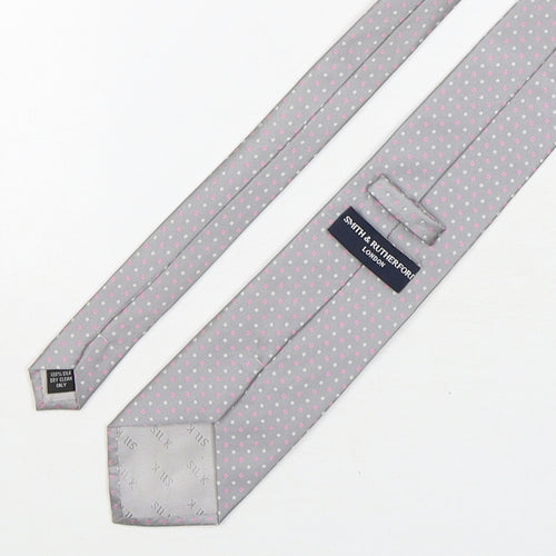 Smith & Rutherford Mens Multicoloured Polka Dot Silk Pointed Tie One Size