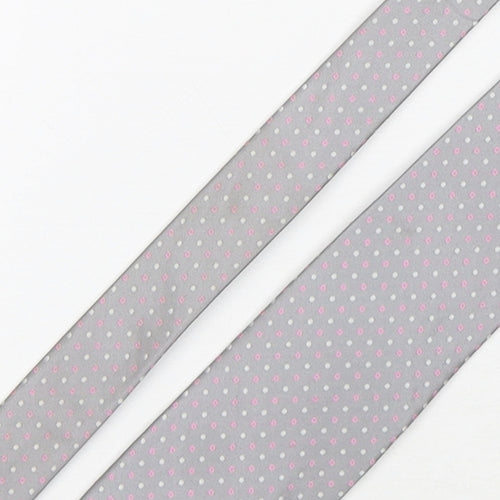Smith & Rutherford Mens Multicoloured Polka Dot Silk Pointed Tie One Size