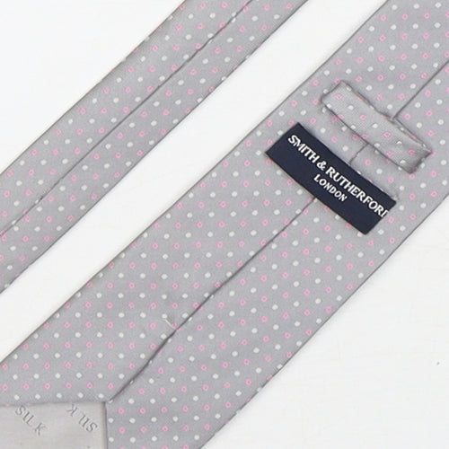 Smith & Rutherford Mens Multicoloured Polka Dot Silk Pointed Tie One Size