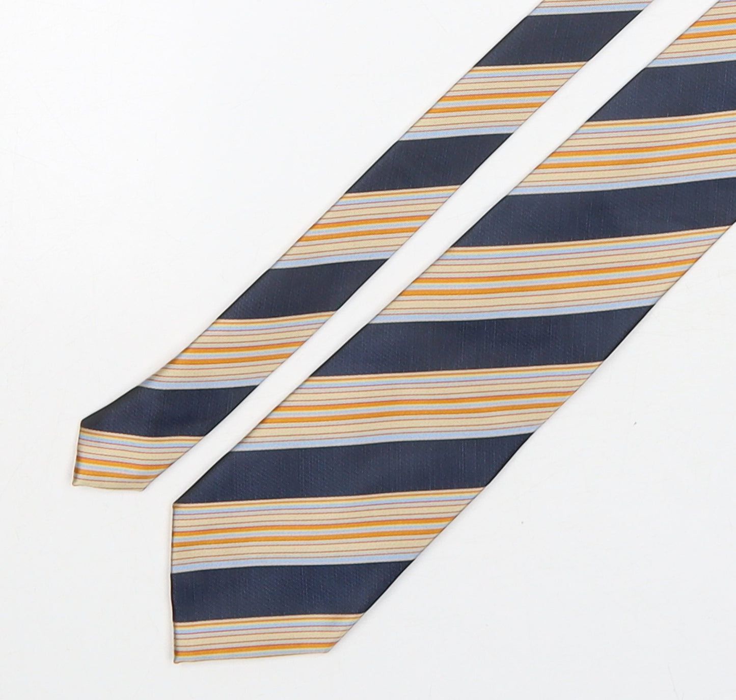 Lucio Lambeli Mens Multicoloured Striped Silk Pointed Tie One Size