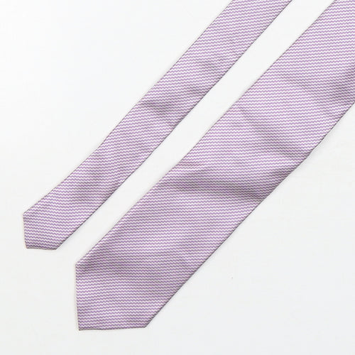 The Savile Row Company Mens Pink Geometric Silk Pointed Tie One Size