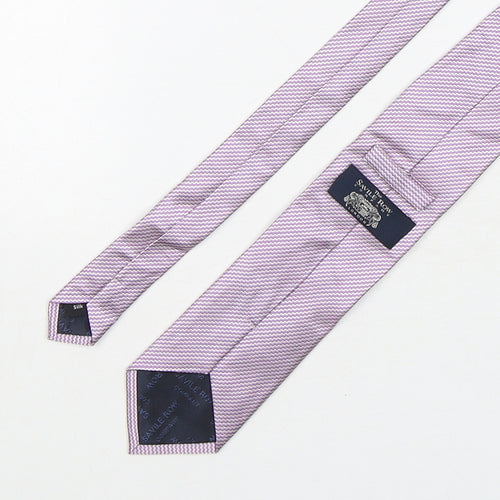 The Savile Row Company Mens Pink Geometric Silk Pointed Tie One Size