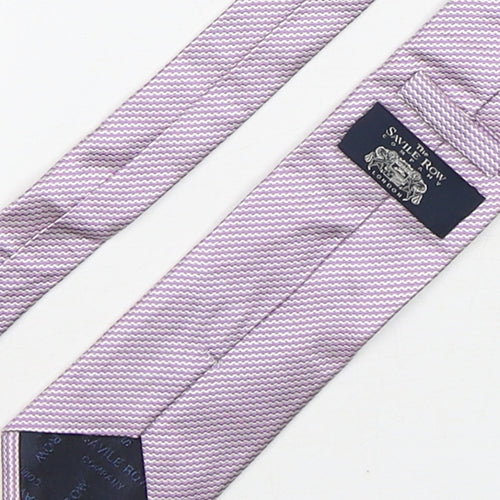 The Savile Row Company Mens Pink Geometric Silk Pointed Tie One Size