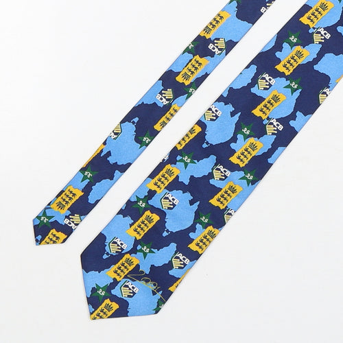 Toye, Kenning & Spencer  Mens Multicoloured Geometric Polyester Pointed Tie One Size - England Australia Pakistan Cricket