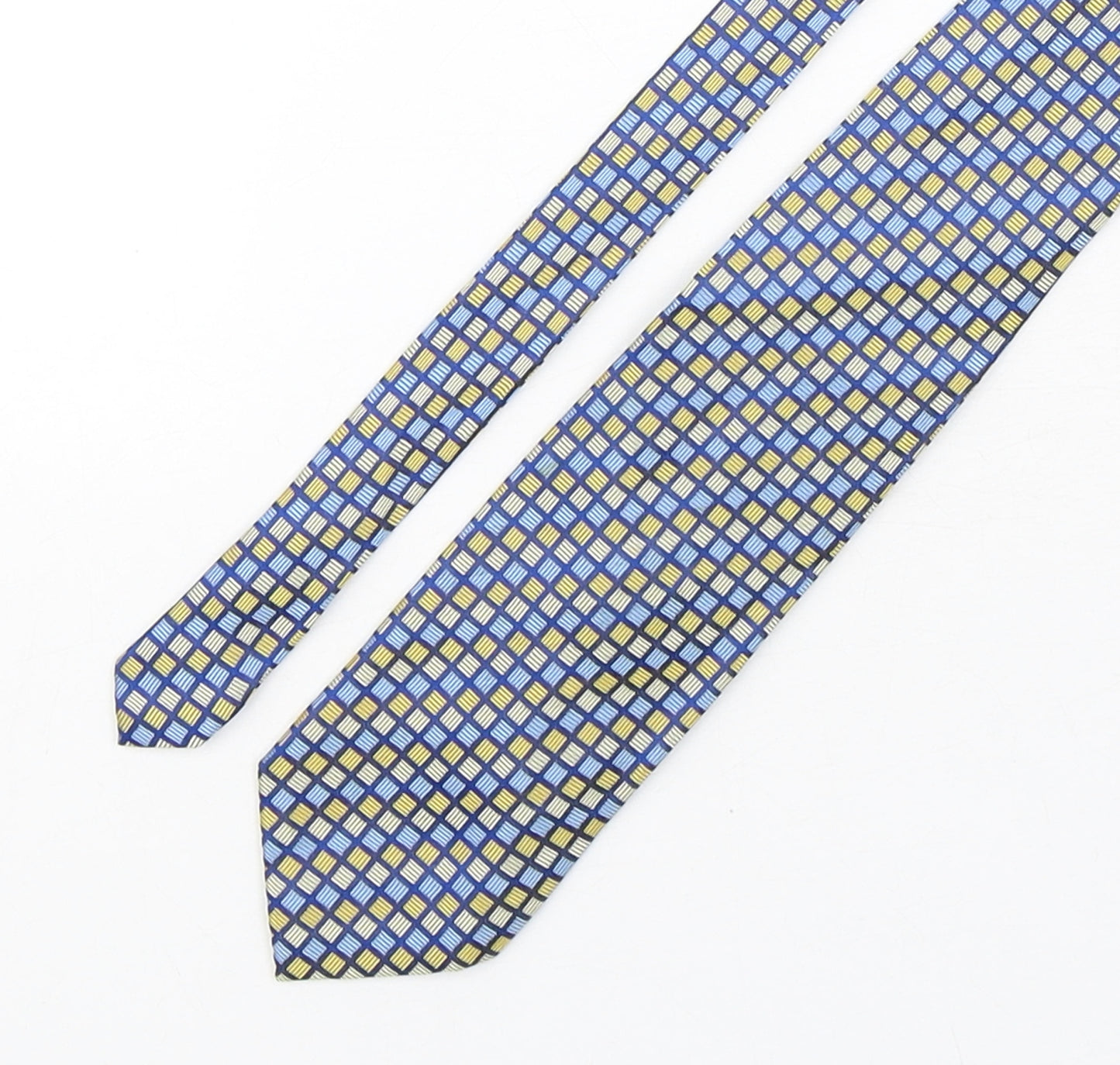 Van Heusen  Mens Multicoloured Plaids & Checks Silk Pointed Tie One Size