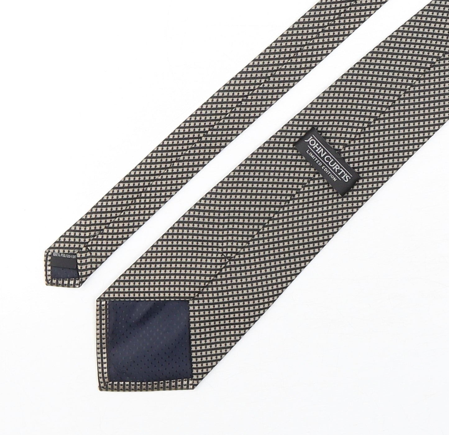 John Curtis  Mens Multicoloured Striped Polyester Pointed Tie One Size