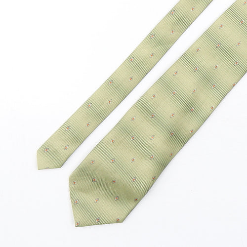 Sette & Bello  Mens Multicoloured Geometric Silk Pointed Tie One Size