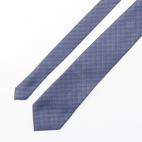 Hammond & CO Mens Blue Plaids & Checks Polyester Pointed Tie One Size