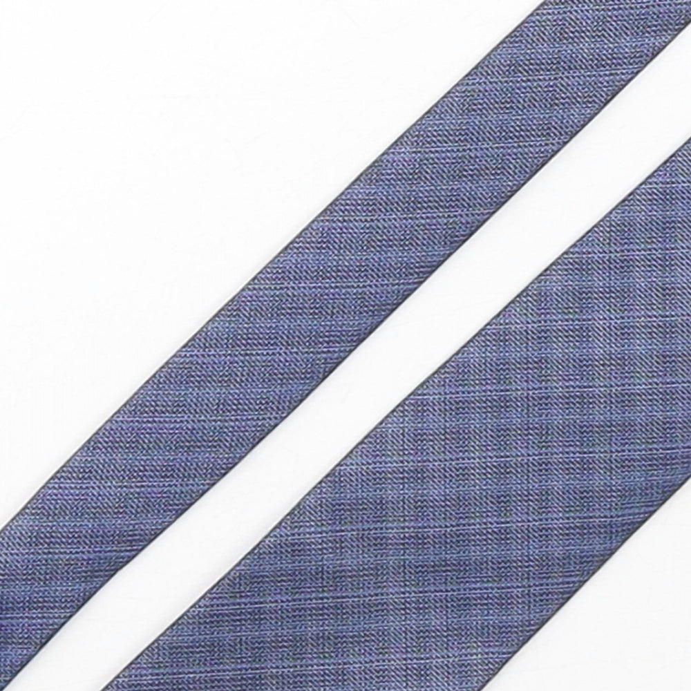 Hammond & CO Mens Blue Plaids & Checks Polyester Pointed Tie One Size