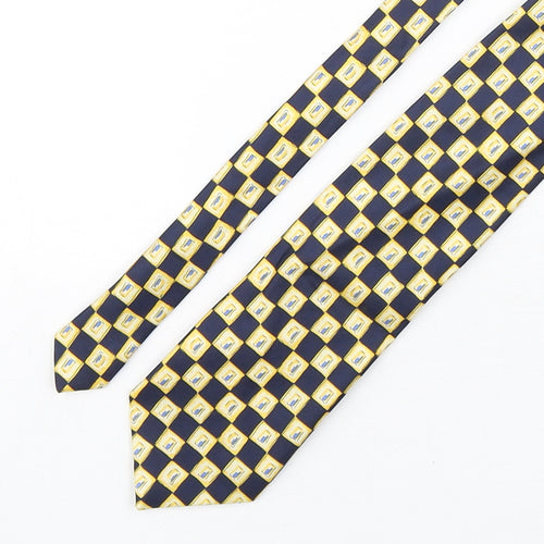 Charles Mens Multicoloured Plaids & Checks Silk Pointed Tie One Size