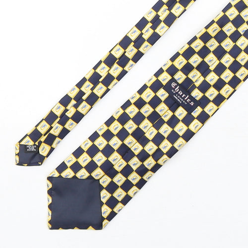 Charles Mens Multicoloured Plaids & Checks Silk Pointed Tie One Size