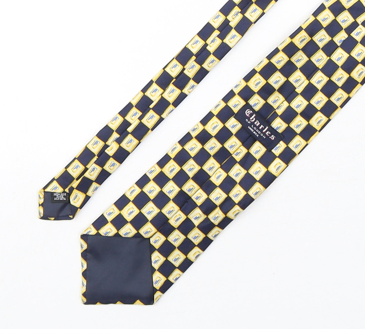 Charles Mens Multicoloured Plaids & Checks Silk Pointed Tie One Size