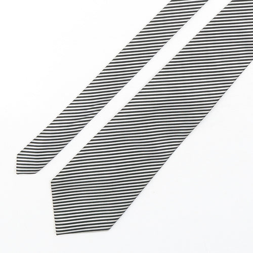 Voeut Mens Multicoloured Striped Polyester Pointed Tie One Size