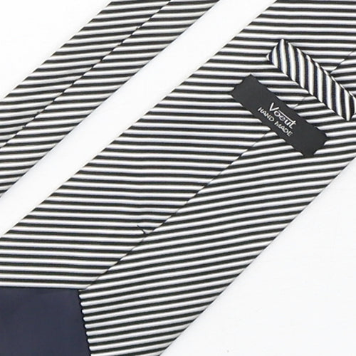 Voeut Mens Multicoloured Striped Polyester Pointed Tie One Size