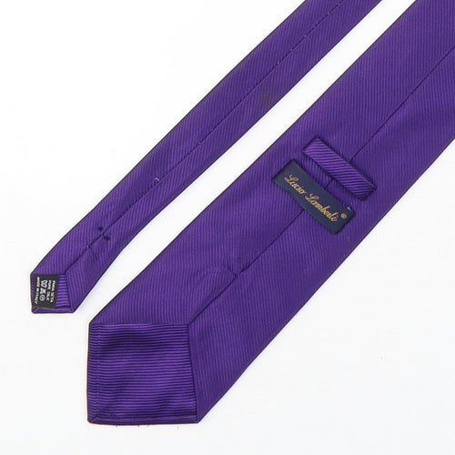 Lucio Lambeli Mens Purple  Silk Pointed Tie One Size