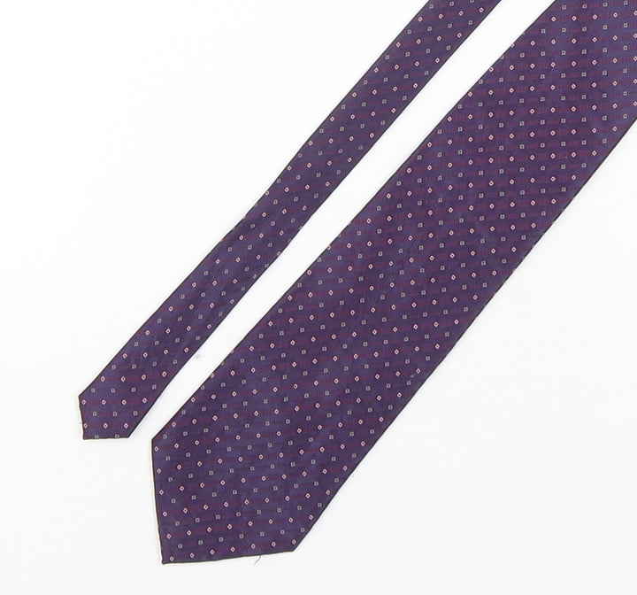 Ciro Citterio Mens Multicoloured Geometric Polyester Pointed Tie One Size