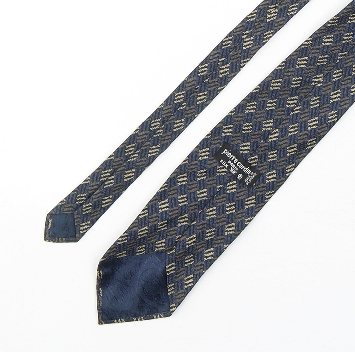 Pierre Cardin  Mens Multicoloured Plaids & Checks Silk Pointed Tie One Size